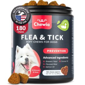 Dog Flea And Tick Treatment Chews FleaTick Prevention For Dogs Chewables Natural Dog Flea & Tick Control Soft Treats Immune Support Supplement (Option: Chewia)