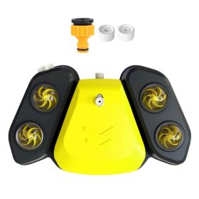 Blue-Yellow Color Options -- 1Pc Dog Water Fountain Multifunctional Automatic Pet Water Dispenser Outdoor Step-on Activated Sprinkler For Drinkin (Option: Yellow)